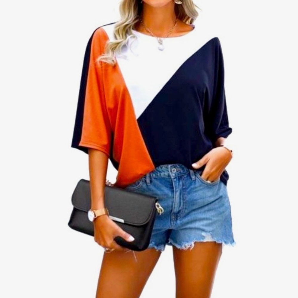 Women's Dolman Half Sleeve Loose Top